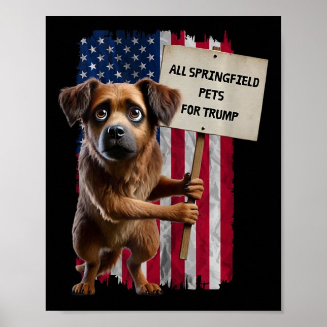 Alle Springfield-Haustiere für Trump, die Hunde fr Poster (Vorne)
