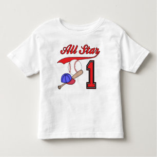 Alle Star Baseball 1. Geburtstag Kleinkind T-shirt