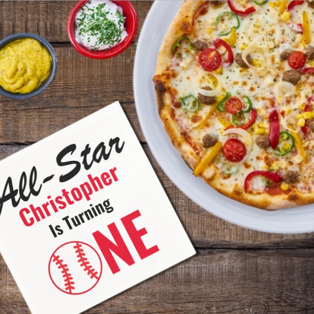 Alle Star Baseball 1. Geburtstag Serviette (Von Creator hochgeladen)