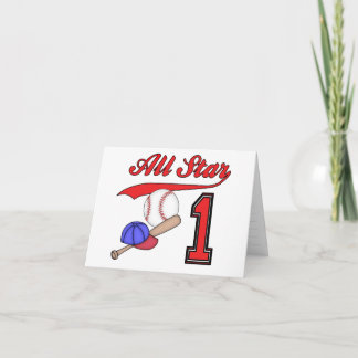 Alle Star Baseball 1. Geburtstagsfeier Einladung