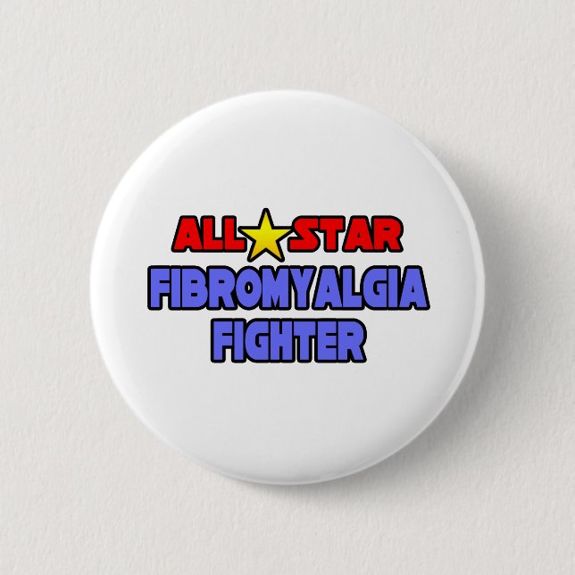 Alle Star Fibromyalgie Kämpfer Button (Vorderseite)