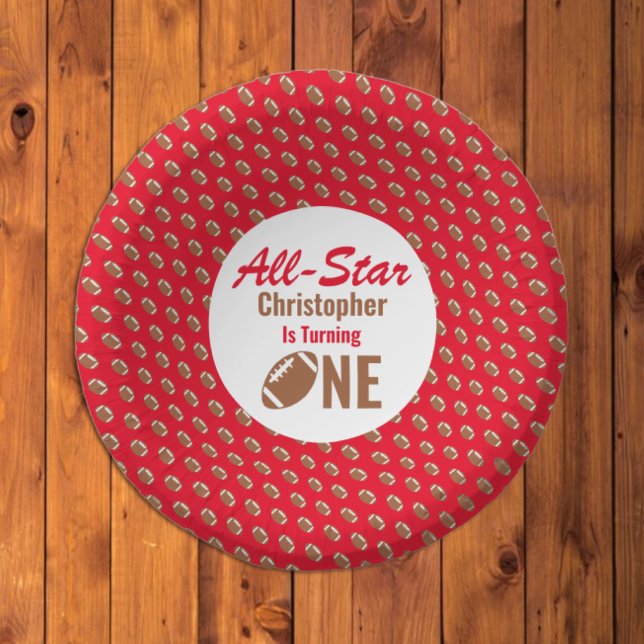 Alle Star Football 1. Geburtstag Pappteller (Von Creator hochgeladen)