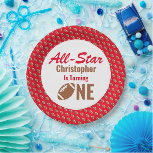 Alle Star Football 1. Geburtstag Pappteller