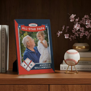 Alle Star Papa Custom Baseball Card Foto behalten Fotoplatte