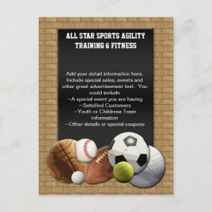 Alle Star Sports Balls mit Bridge Postkarte