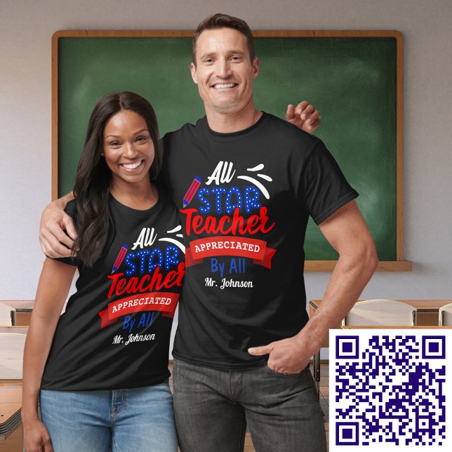 Alle Star Teacher, geschätzt durch alle Namen Unis T-Shirt (All Star Teacher Appreciated By All Name Unisex T-Shirt)
