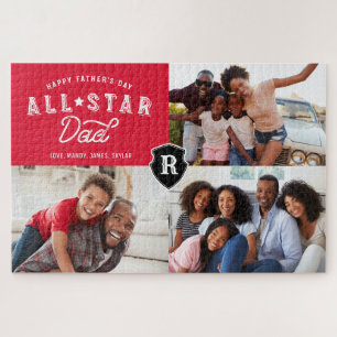 Alle Star-Vater  Foto zum Geburtstag und Monogramm Puzzle