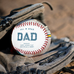 Alle Star-Vater   Fröhliches Foto zum Vater Baseball