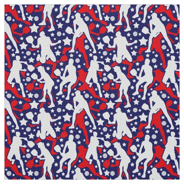 Alle Stern-Pickleball [USA] Stoff (Muster)