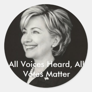 Alle Stimmen hörten, alle Stimmen... Runder Aufkleber