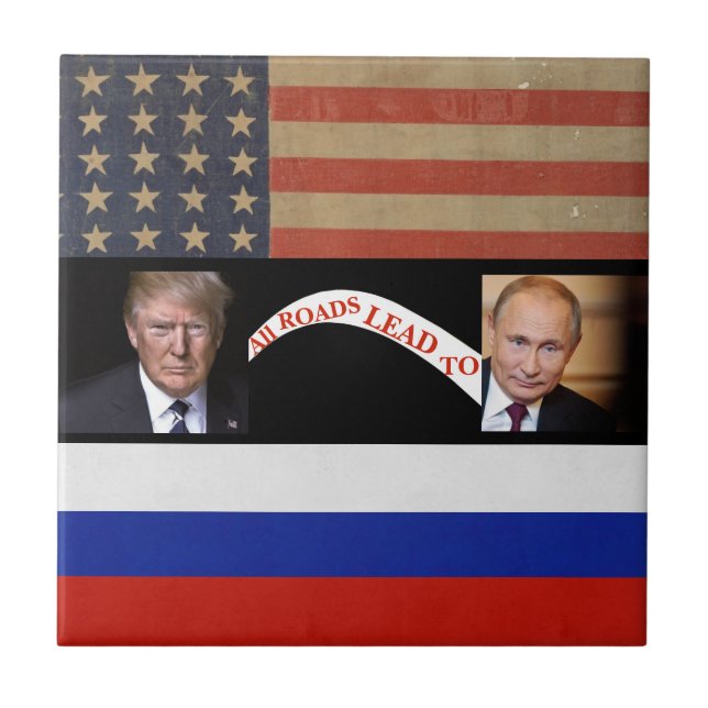 Alle Straßen führen zu Putins Tile Fliese (Vorderseite)