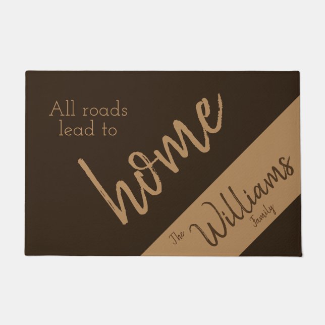 Alle Straßen führen zu Zuhause Fußmatte (Vorderseite)