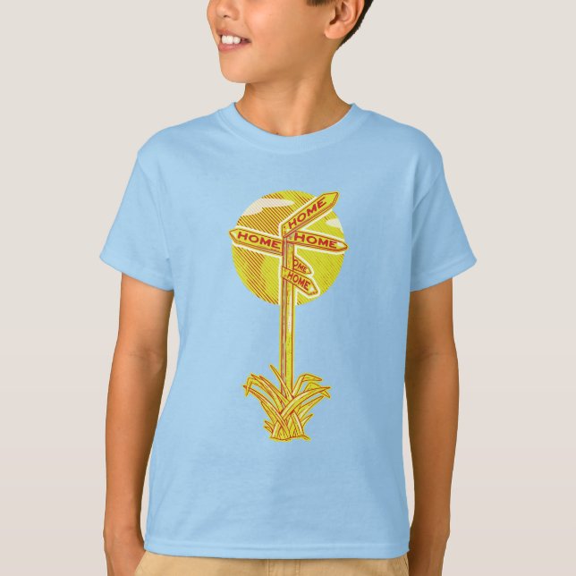 Alle Straßen führen Zuhause T-Shirt (Vorderseite)