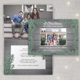 Alle Straßen Lead Zuhause Neue Adresse Xmas Foto g Feiertagskarte