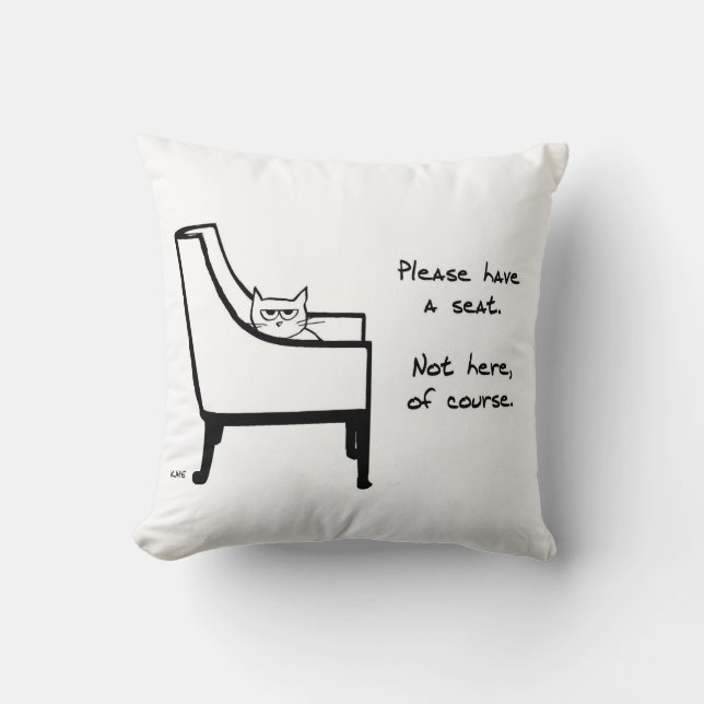 Alle Stühle gehören der Katze - lustiges Kissen (Vorderseite)