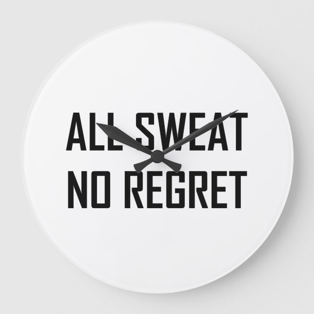 Alle Sweet No Regret Workout Große Wanduhr (Vorderseite)