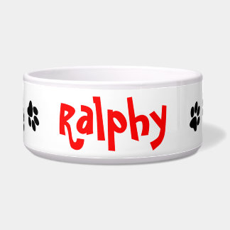 "Alle Tatzen-" personalisierte Hundeschüssel Napf