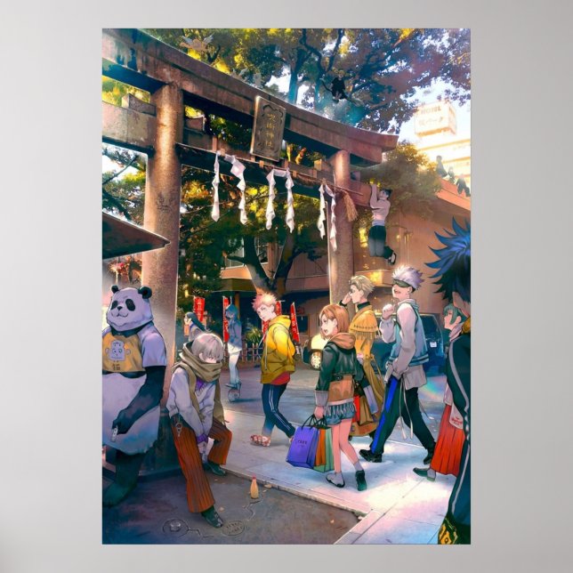 Alle Team Jujutsu Kaisen Poster (Vorne)