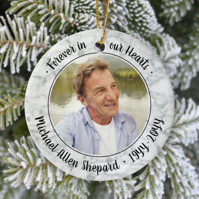 Alle Text-2-Foto-Memorial Elegante Imitate Marmor Keramik Ornament (Von Creator hochgeladen)