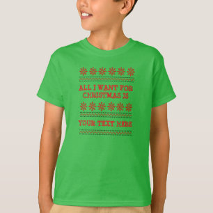 ALLE TEXT hinzufügen Name Funny Christmas Red än T-Shirt
