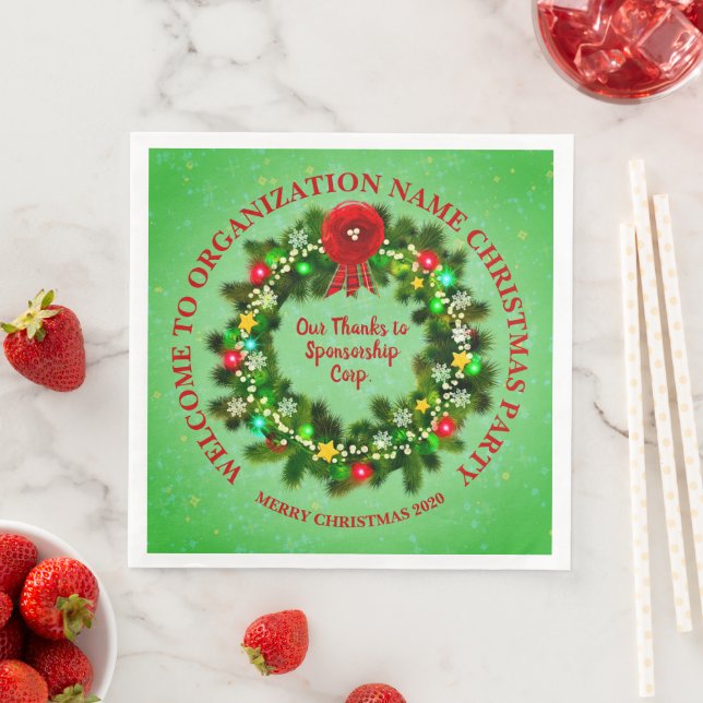 ALLE Text-Organisation Weihnachten ändern Serviette (Beispiel)