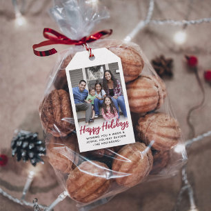 Alle Text trendy gebürstete Skripte & Foto Festivr Geschenkanhänger