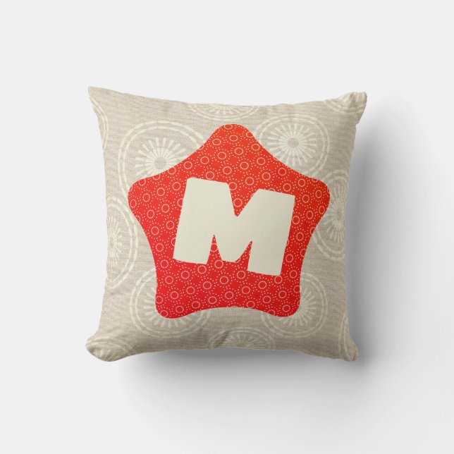 Alle Textur-Look Hinzufügen Monogram-Helle Star Kissen (Vorderseite)