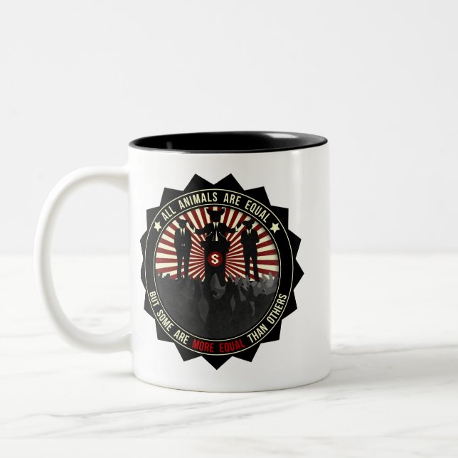 Alle Tiere sind gleich Zweifarbige Tasse (Links)