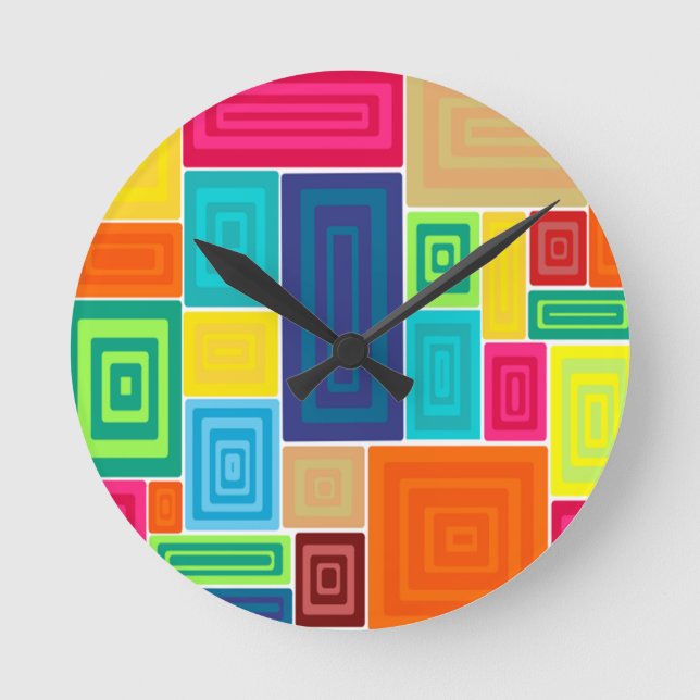 Alle über Rechtecke Runde Wanduhr (Vorderseite)