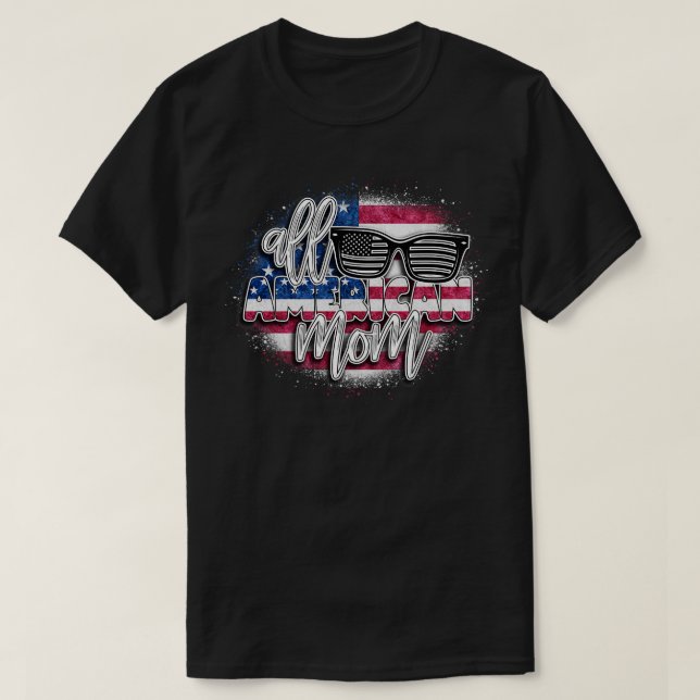 Alle US-Flaggensonnenbrillen der amerikanischen MA T-Shirt (Design vorne)