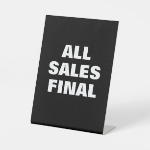 alle Verkaufsabschlusszeichen, Einzelhandelsmarken Sockelschild