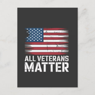 Alle Veteran Matter American 4. Juli Patriotic Ankündigungspostkarte