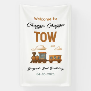 Alle Vintagen Züge 2. Geburtstag Party Banner
