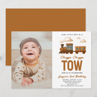 Alle Vintagen Züge 2. Geburtstag Party Einladung