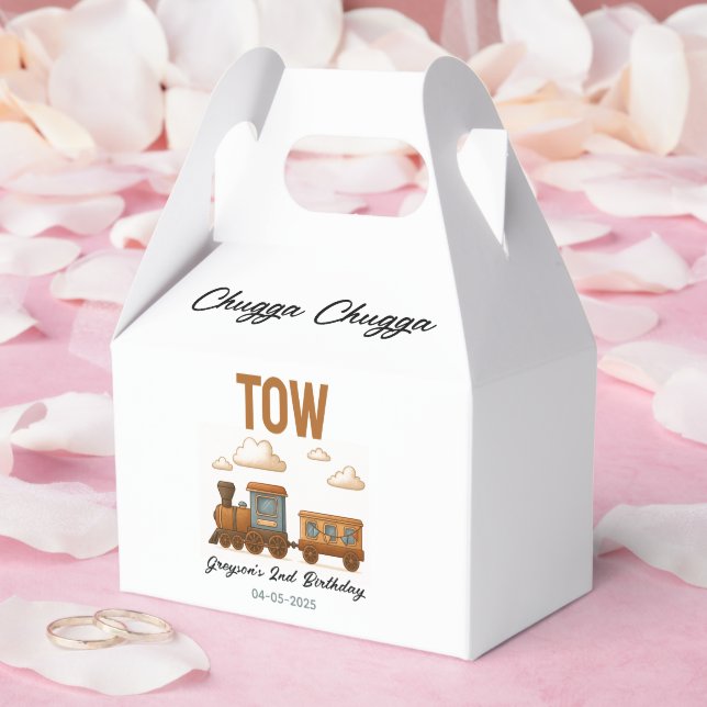 Alle Vintagen Züge 2. Geburtstag Party Geschenkschachtel (Hochzeit)