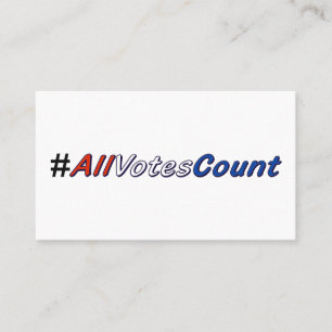 Alle Votes Count Business Cards Visitenkarte