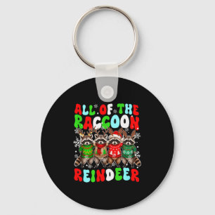 Alle Waschbären-Rentiere Weihnachtsgruppe Santa Re Schlüsselanhänger