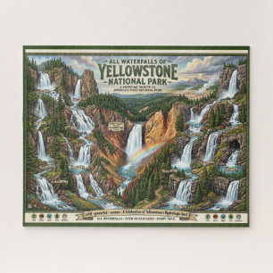 Alle Wasserfälle des Yellowstone-Nationalparks Puzzle