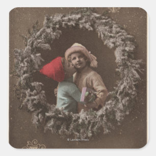 Alle Weihnachtsfreuden sind- ThineLittle Quadratischer Aufkleber