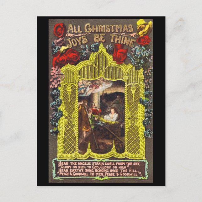 Alle Weihnachtsfreunde Feiertagspostkarte (Vorderseite)