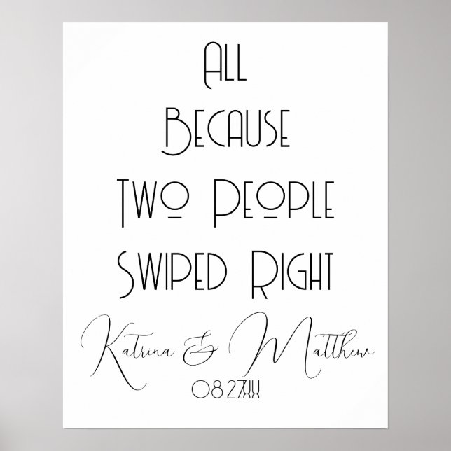 Alle, weil zwei Leute schwitzten Richtige Hochzeit Poster (Vorne)