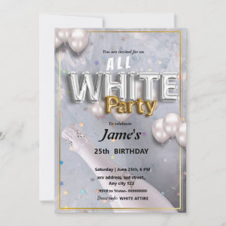 Alle White Affären oder Party Einladungen