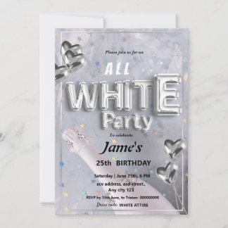 Alle White Affären oder Party Einladungen