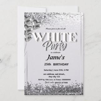 Alle White Affären oder Party Einladungen