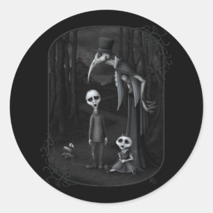 Alle wir fallen unten runder aufkleber