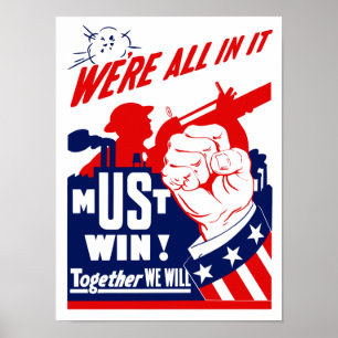 Alle wir sind in es -- WWII Poster