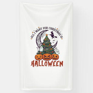 Alle wollen Weihnachten Halloween Baum Kürbisse Ge Banner