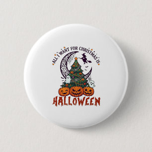 Alle wollen Weihnachten Halloween Baum Kürbisse Ge Button