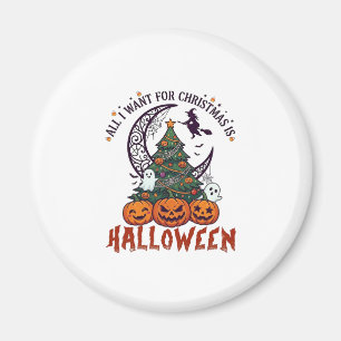 Alle wollen Weihnachten Halloween Baum Kürbisse Ge Magnet
