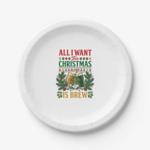 Alle wollen Weihnachts-Brau-Biergläser Fichten Hop Pappteller